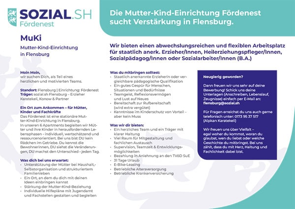 Erzieherin in Flensburg gesucht